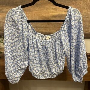 Billabong Light Blue Floral Blouse